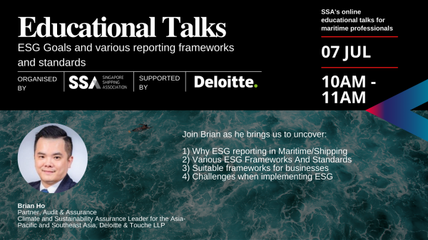 Educational Talks — ESG Goals and various reporting frameworks and standards [Recording]