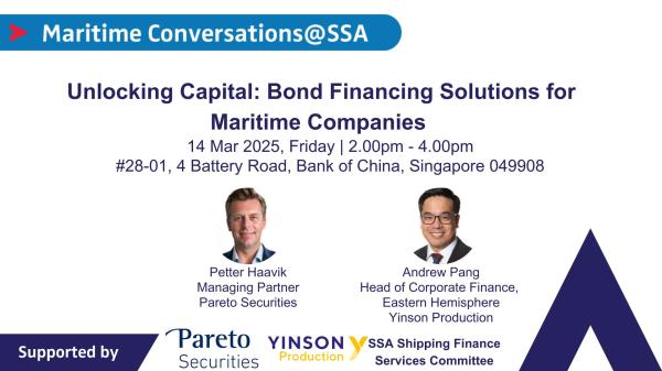 Maritime Conversations@SSA: Unlocking Capital: Bond Financing Solutions for Maritime Companies
