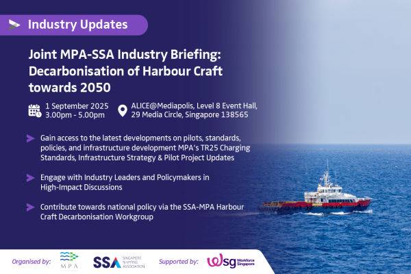 JOINT MPA-SSA INDUSTRY BRIEFING: Decarbonisation of Harbour Craft towards 2050